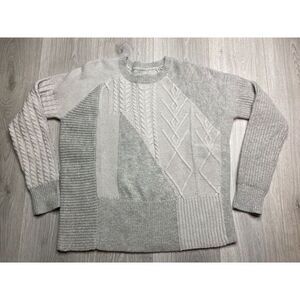 Allsaints Sweater Woman Small Grey Cable Knit Wool Alpaca‎